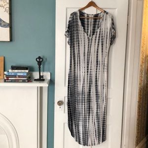 Boho Black & White Tie Dye Maxi